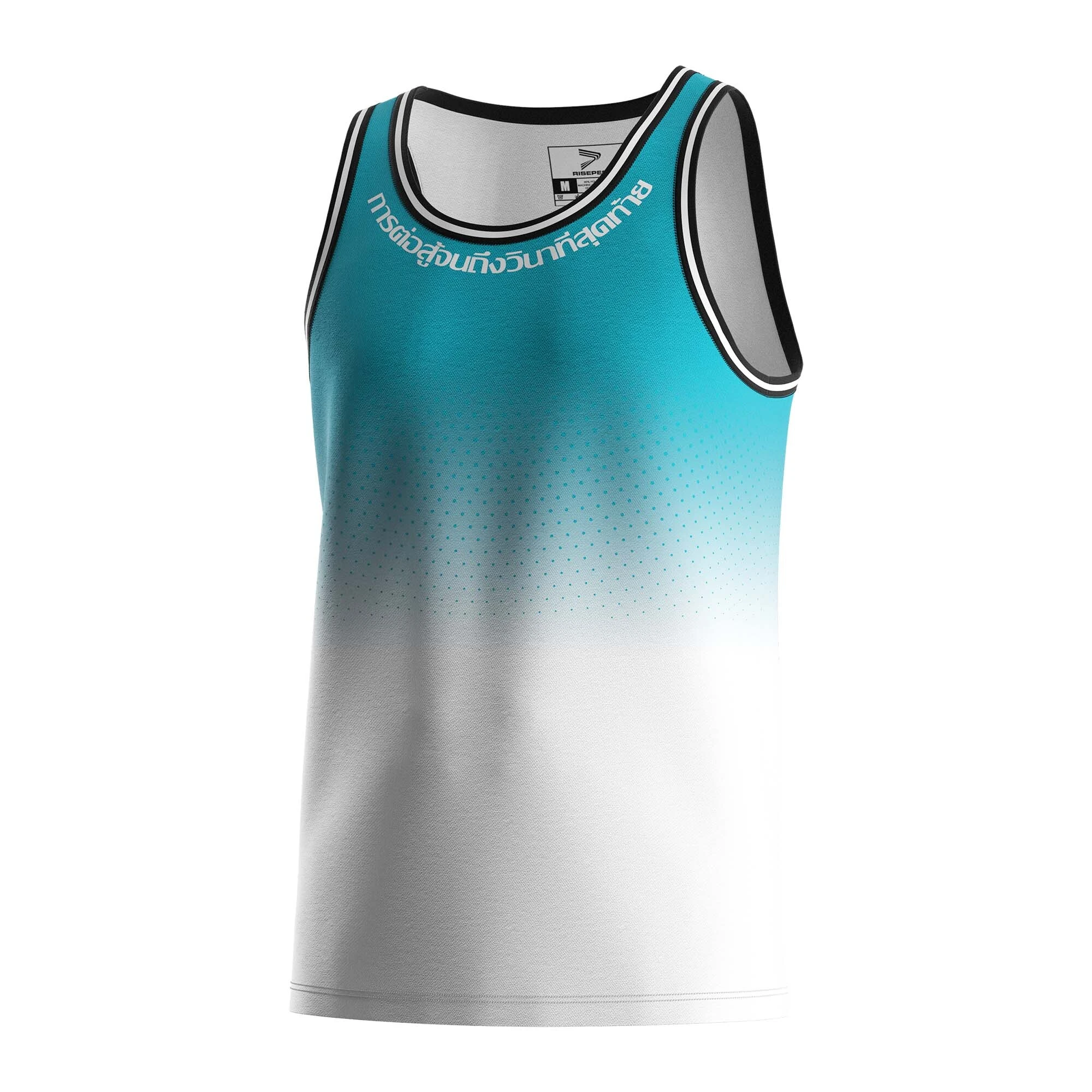 Blue Tank Top Gradient Polka Dot Thai Shirts 5-star Tee 1