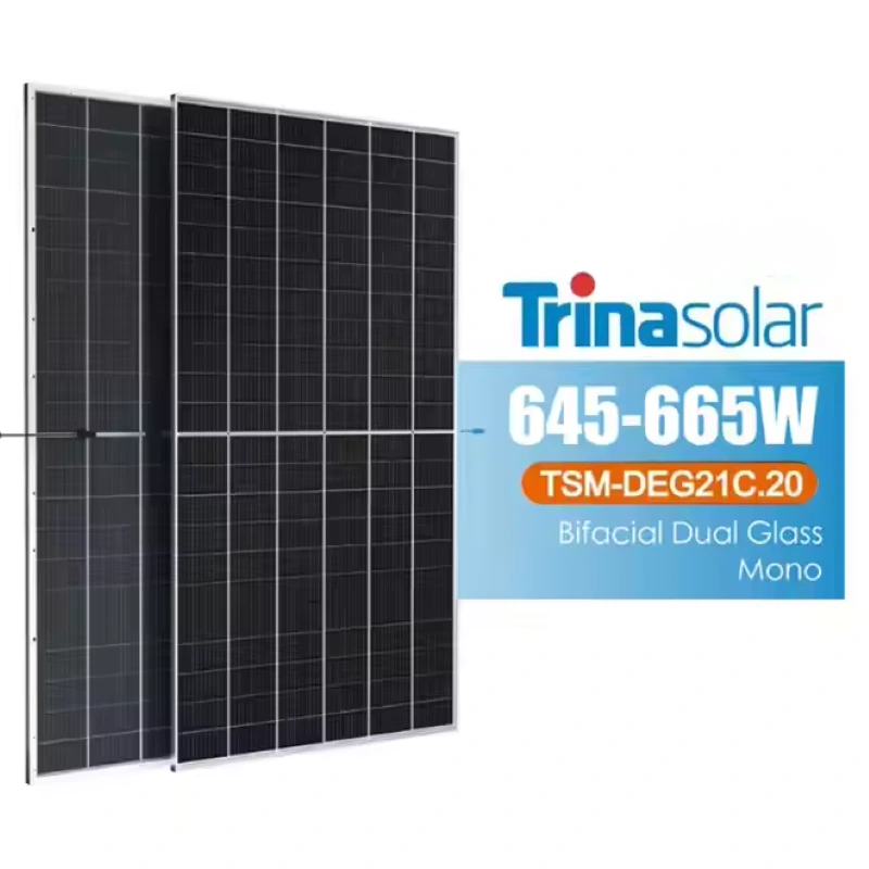 TRINA VERTEX TSM-DEG21C.20 645-665W Módulo fotovoltaico fotovoltaico Panel solar bifacial para aplicaciones comerciales 1