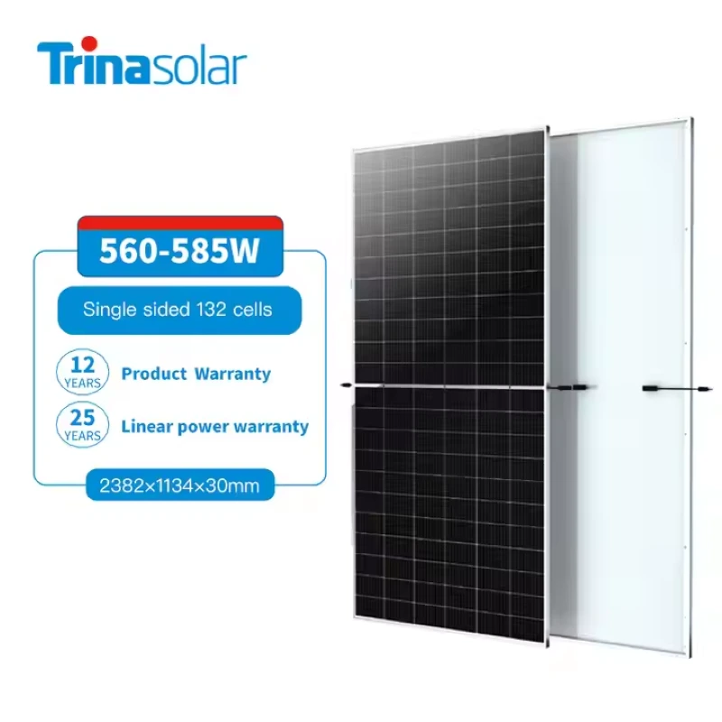 Fábrica directa Trina P-Type Percheet Back Sheet Monocrystalline Modual 565-585W para el sistema solar doméstico 1