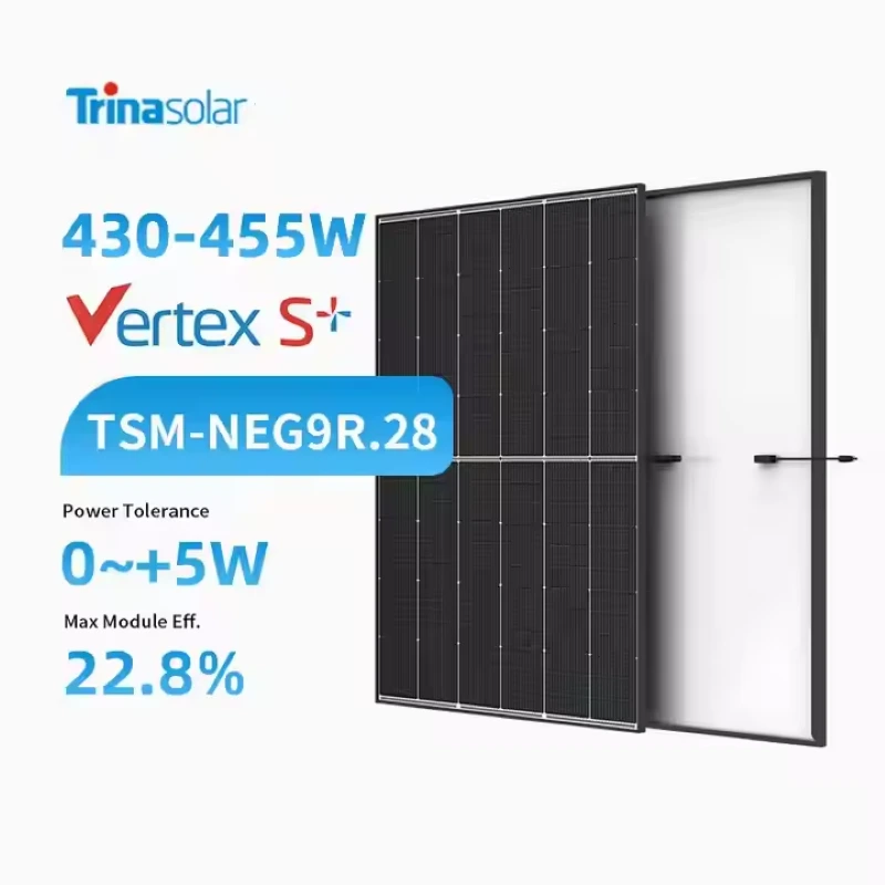 Solar Solar Hot Sale Dual Glass Black Module N-Type 430W 450W 455W TSM-NEG9R.25 Painel solar 1