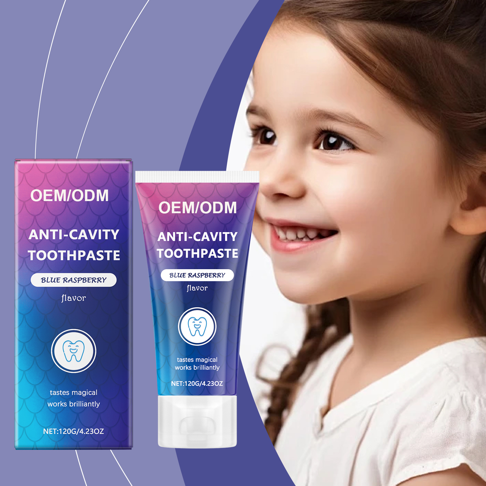 Anti-Cavity Toothpaste Blue Raspberry Flavor 2