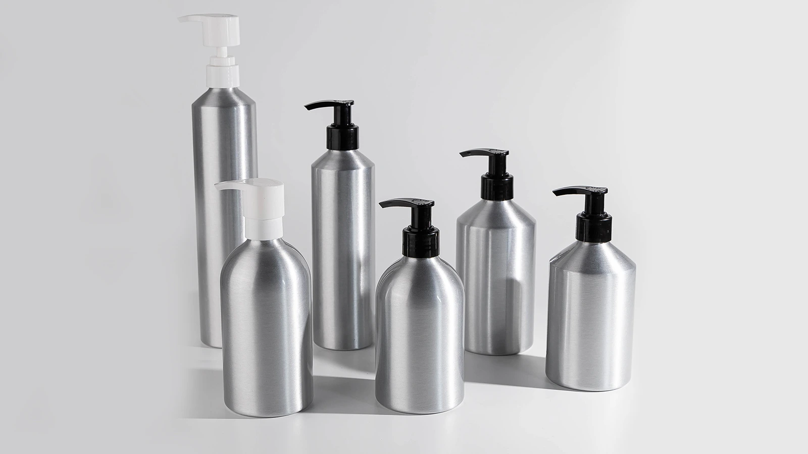 250ml-500ml Empty Aluminum Lotion Bottles – Refillable Pump Bottles for Body Cream & Shampoo BEST-80104 1