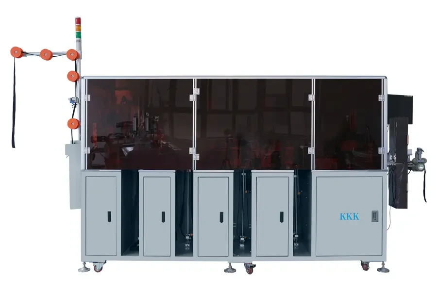 Full Auto Electric Nylon Gapping Teeth Welding Film Sealing Punch Pin Box Machine KKK-5N with AI Vision Inspection 1