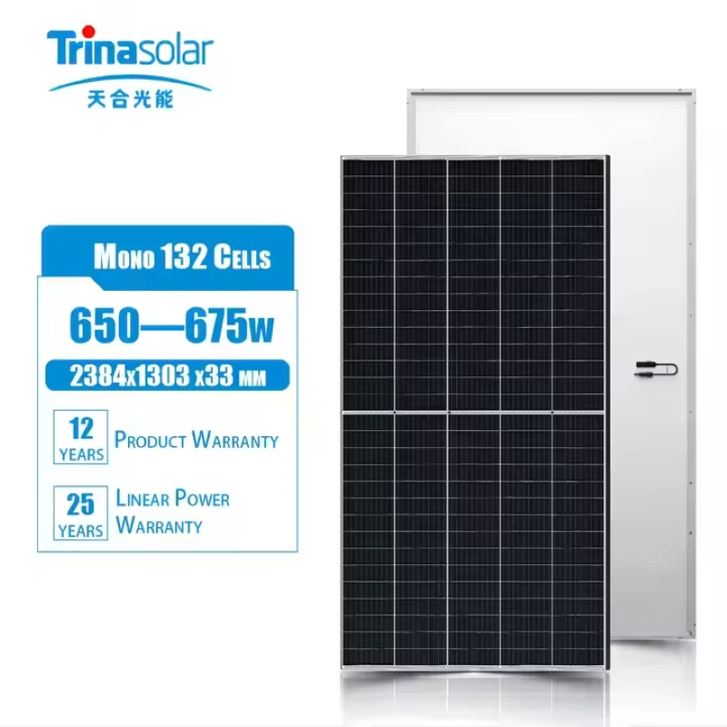 Pannello solare Solar ad alta conversione TRINA 650-675W Pannello solare del modulo monocristallino. 1