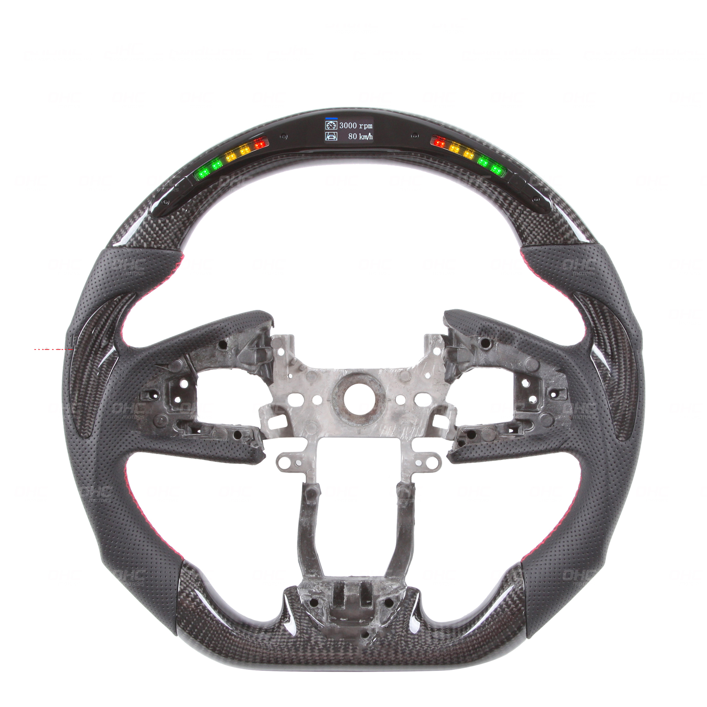 Real Carbon Fiber LED Steering Wheel For FK7 FK8 FC Si Type - R 2