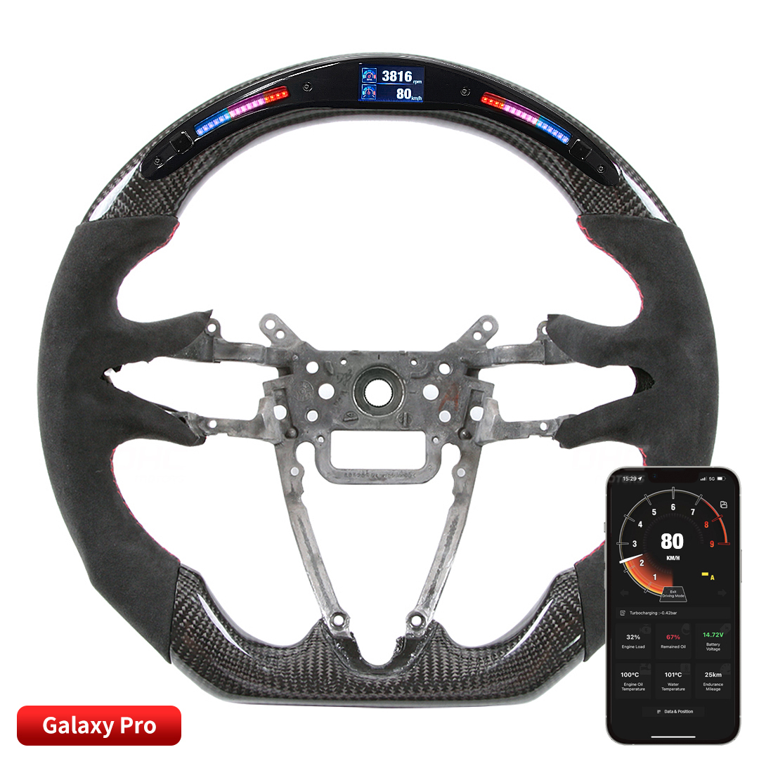 Real Carbon Fiber LED Steering Wheel for Honda 1