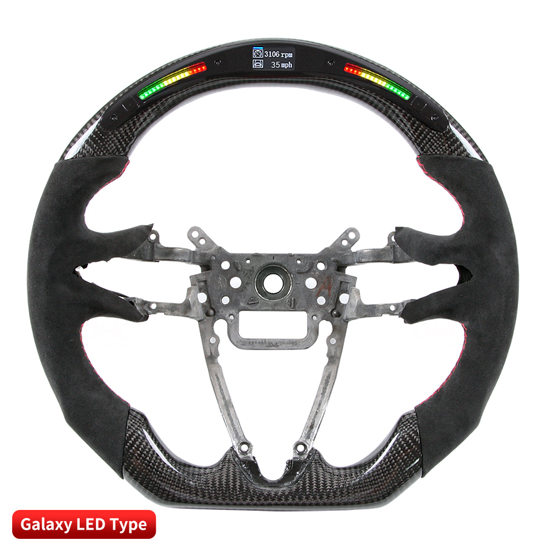 Real Carbon Fiber LED Steering Wheel for Honda 2