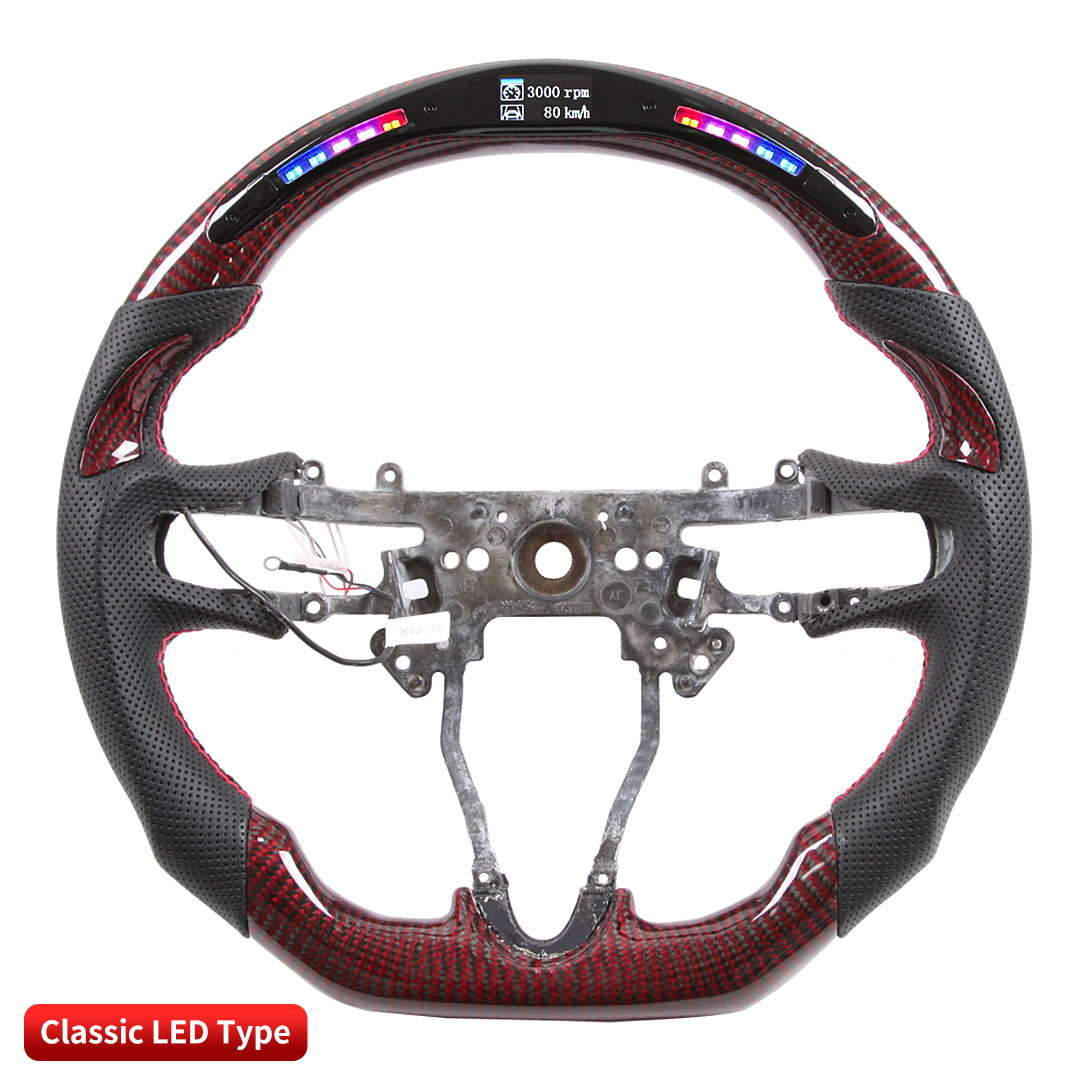 Real Carbon Fiber LED Steering Wheel for Honda 3