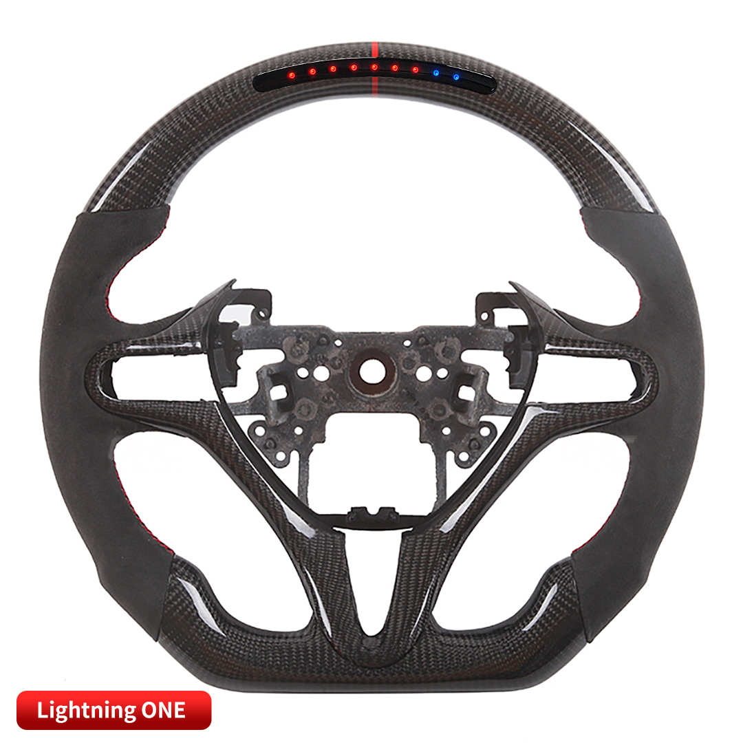 Real Carbon Fiber LED Steering Wheel for Honda 4
