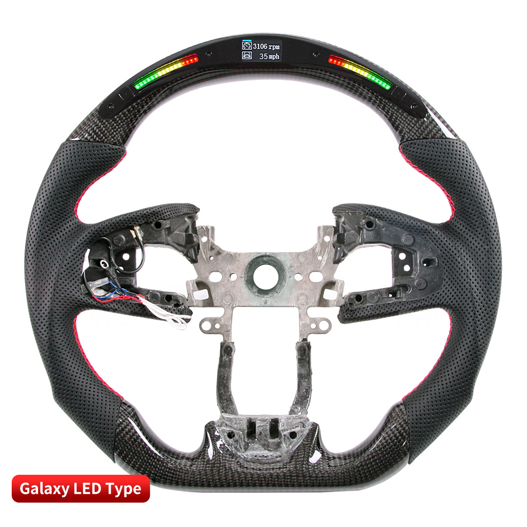 Véritable volant à LED de fibre de carbone pour Honda CRV 3
