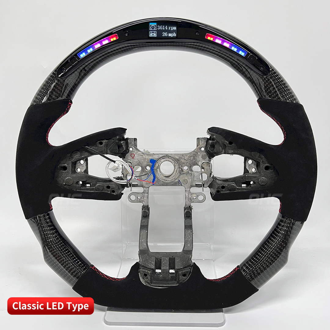 Véritable volant à LED de fibre de carbone pour Honda CRV 4