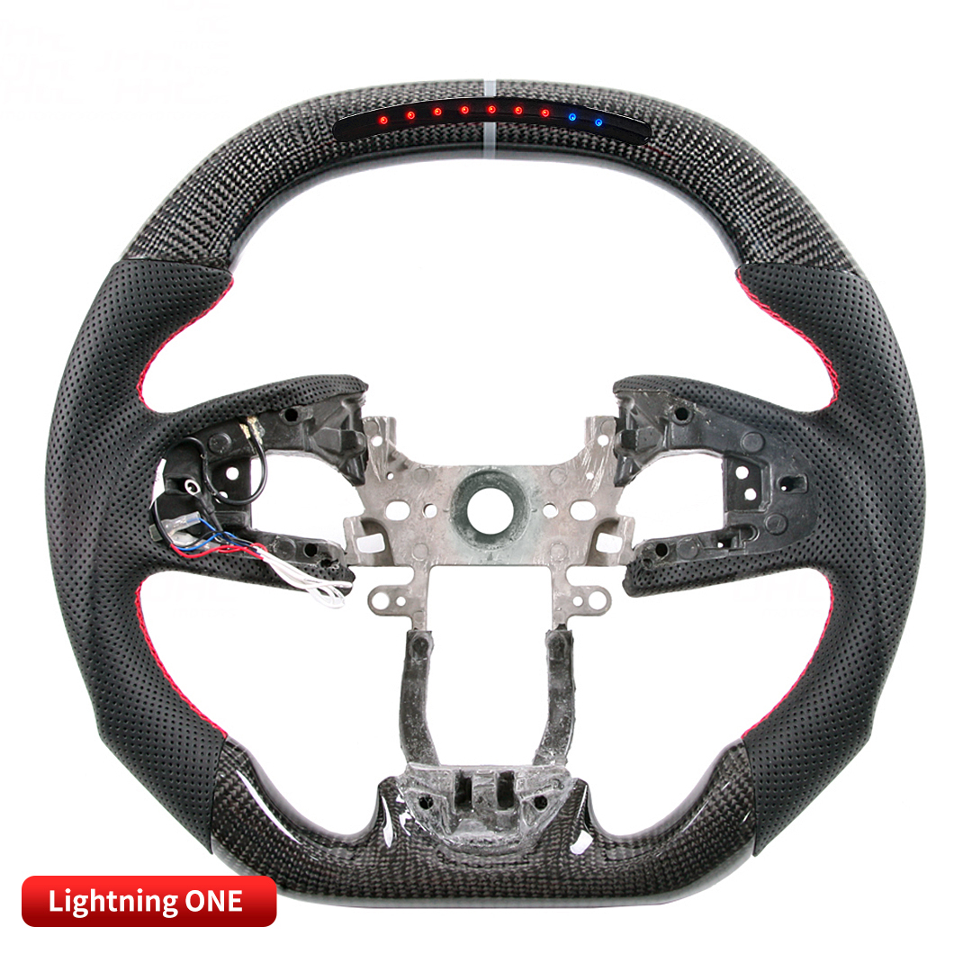 Véritable volant à LED de fibre de carbone pour Honda CRV 2