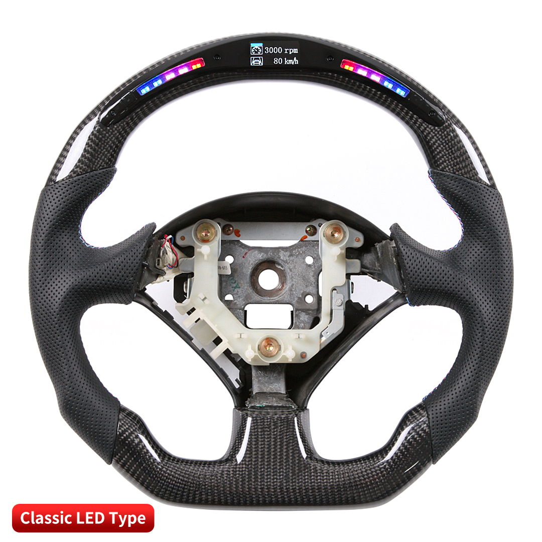 Real Carbon Fiber LED Steering Wheel for Honda S2000 3