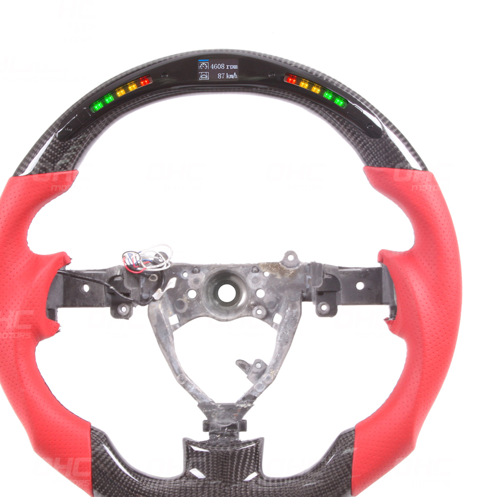 Red Carbon Fiber LED Steering Wheel compatible for FJ Cruiser 3