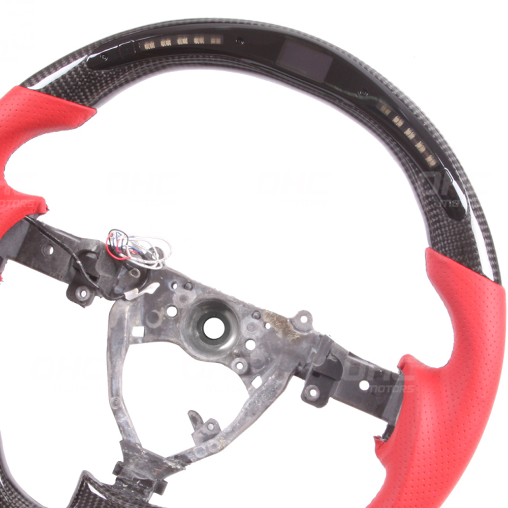 Red Carbon Fiber LED Steering Wheel compatible for FJ Cruiser 4