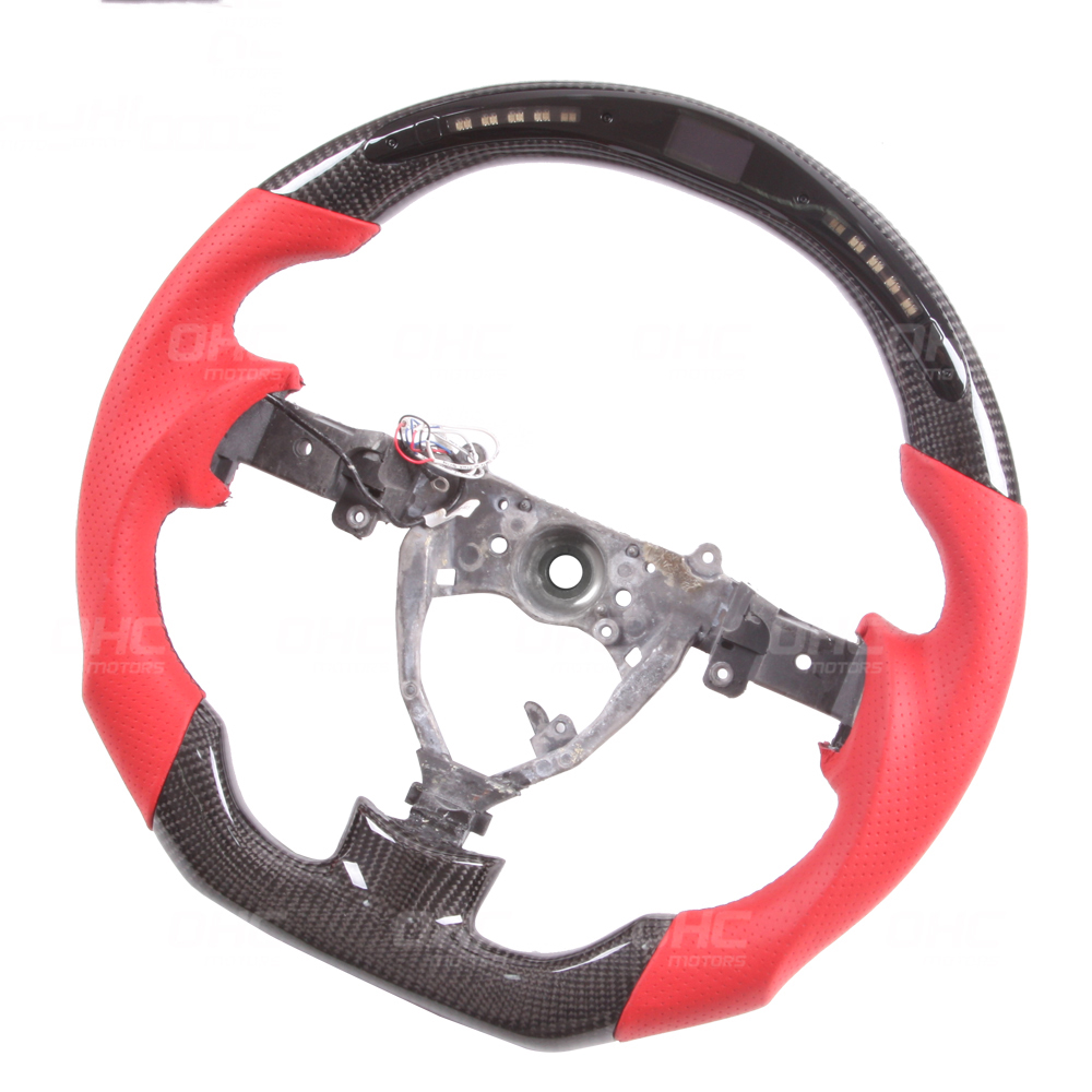 Red Carbon Fiber LED Steering Wheel compatible for FJ Cruiser 2