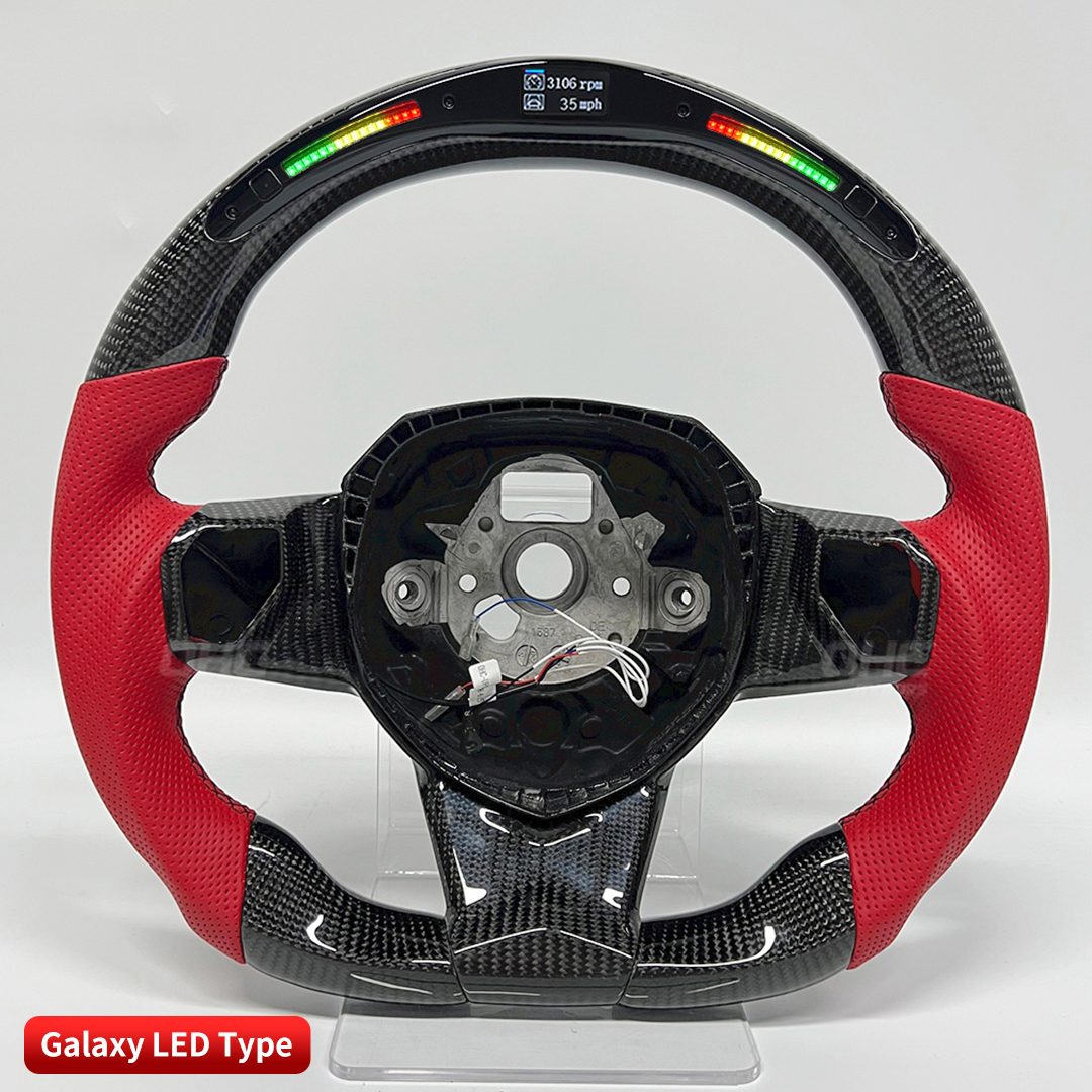 100% Real Carbon Fiber LED Steering Wheel for Lamborghini Aventador 5