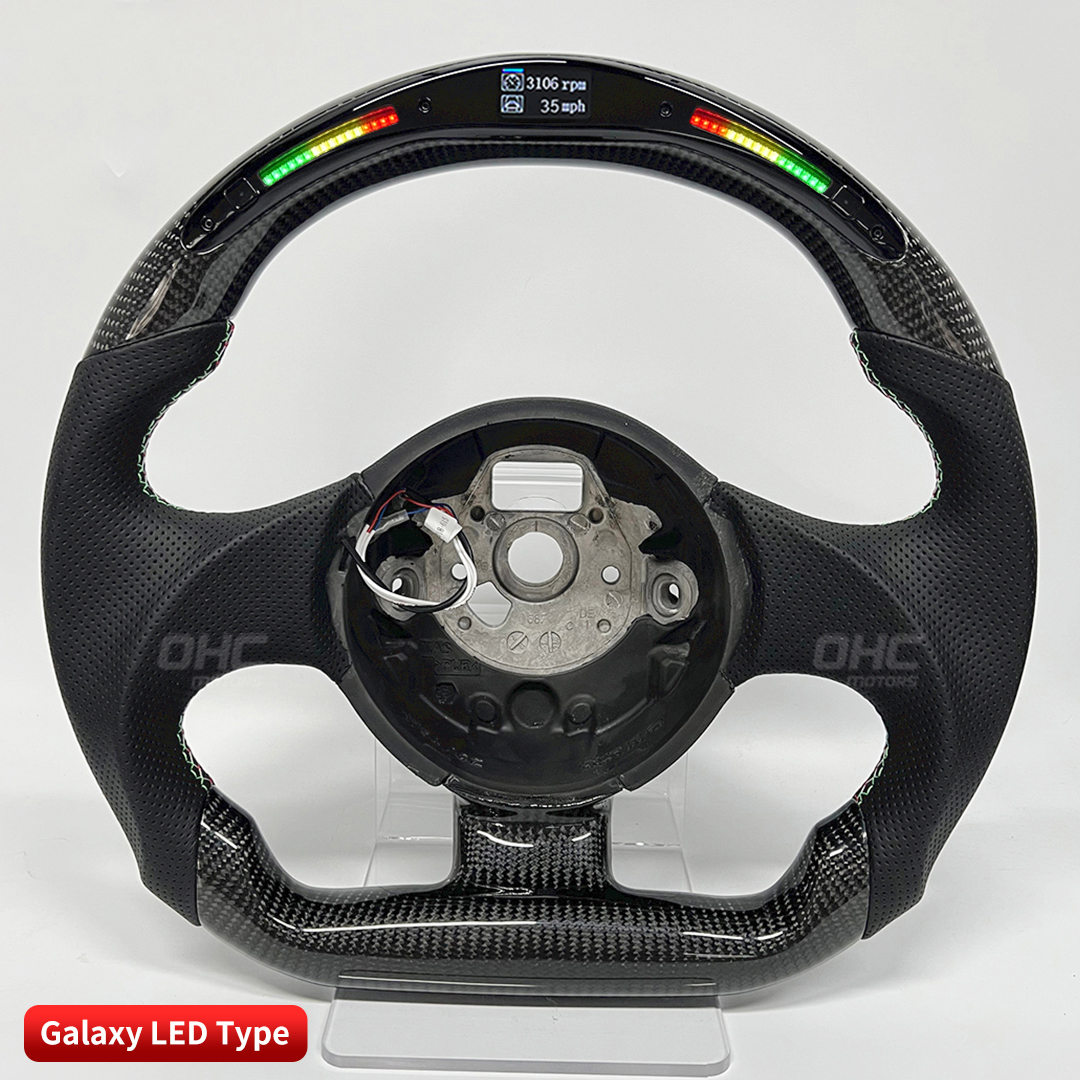 100% Real Carbon Fiber LED Steering Wheel for Lamborghini Evo 4