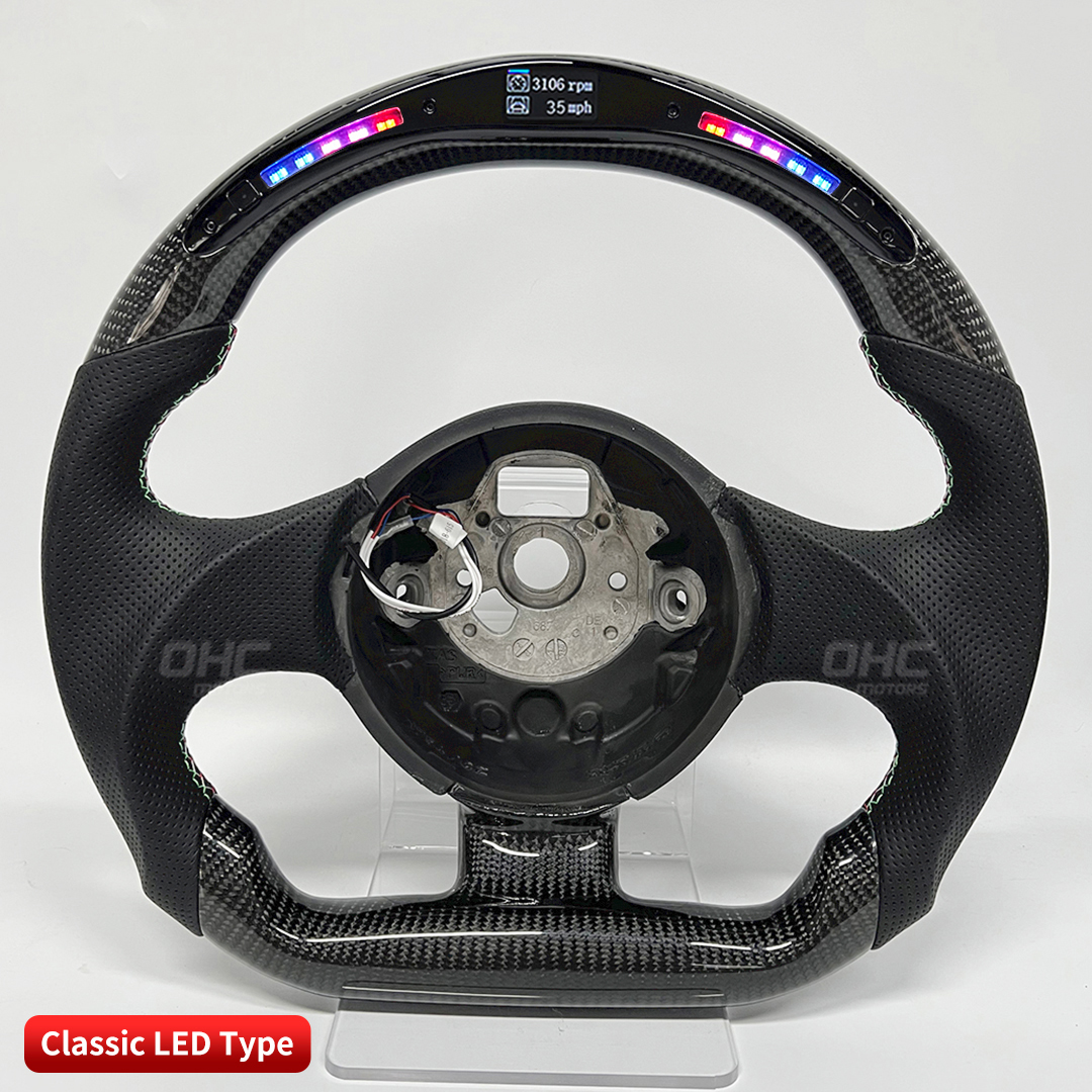 100% Real Carbon Fiber LED Steering Wheel for Lamborghini Evo 3