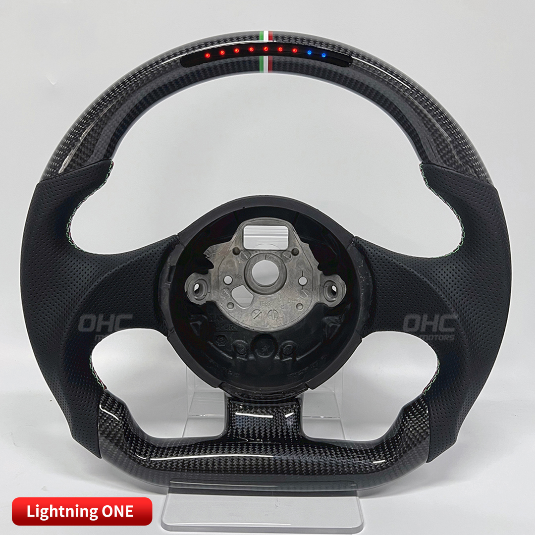 100% Real Carbon Fiber LED Steering Wheel for Lamborghini Evo 2