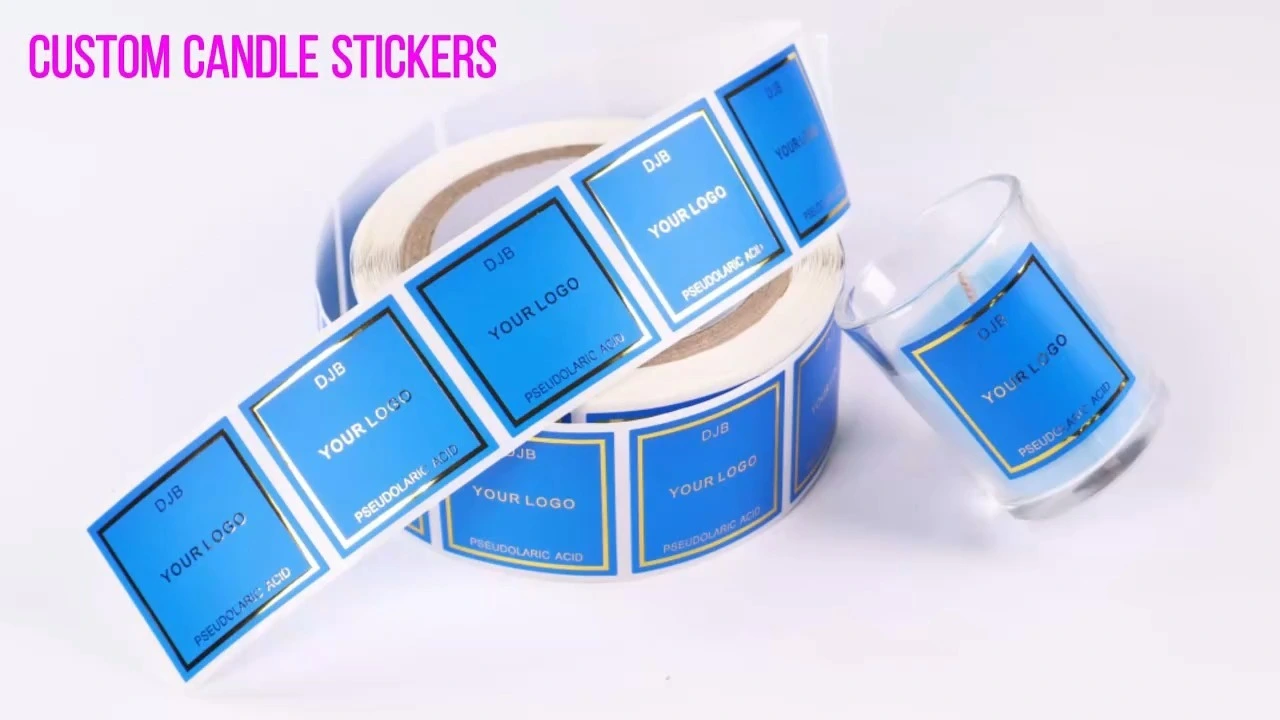 Materiale PP, Schermo di seta UV e laminazione opaca per etichette di candele profumate personalizzate adesivi personalizzati per candela profumata con adesivo adesivo personalizzato con logo di marca con stampa UV 1