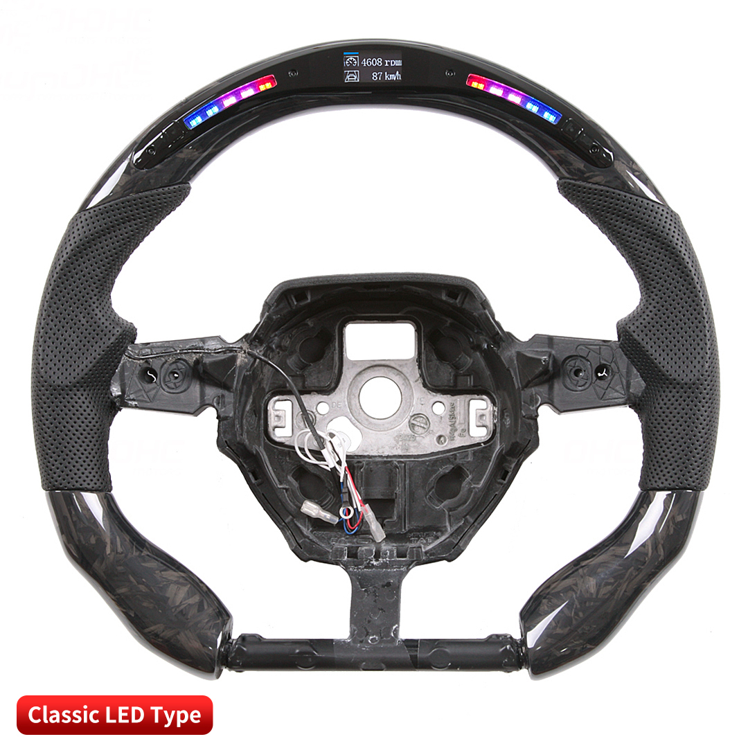 100% Real Carbon Fiber LED Steering Wheel for Lamborghini Huracan 3