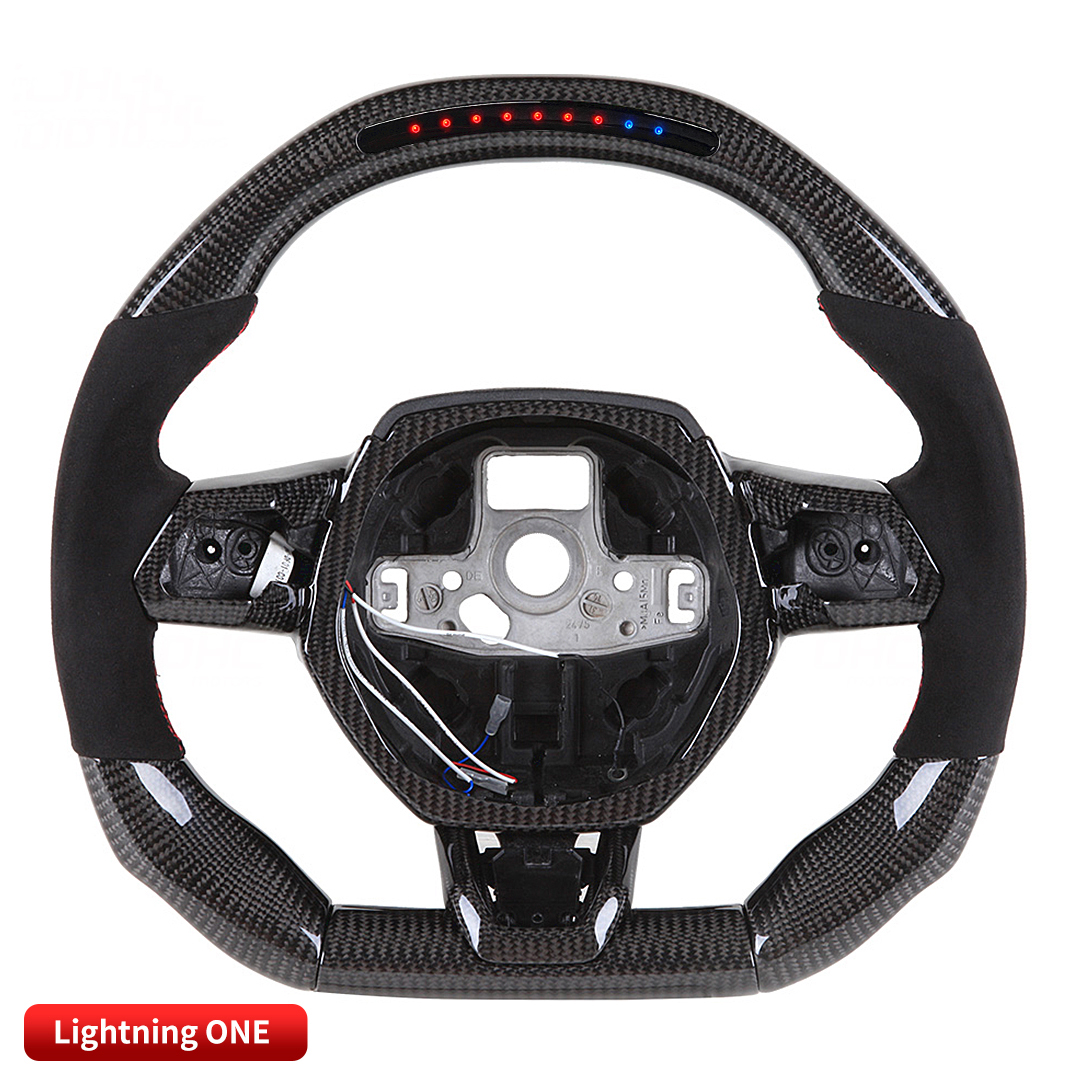 100% Real Carbon Fiber LED Steering Wheel for Lamborghini Huracan 2
