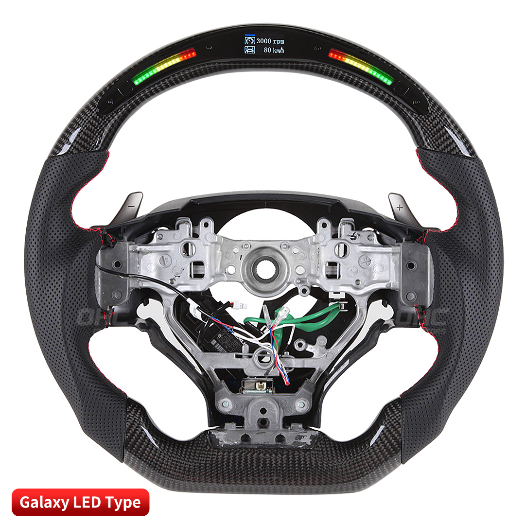 LED Steering Wheel Carbon Fiber Compatible for Lexus IS 2
