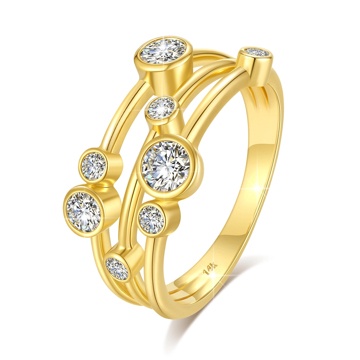 Diamond Jewelry Wholesale Rings 14K Gold Moissanite 1