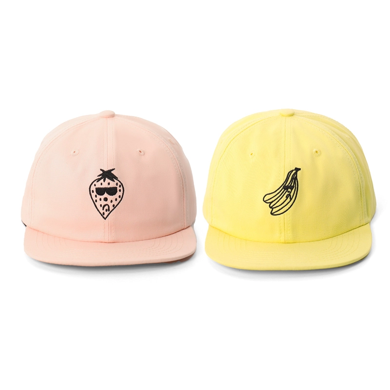Baseball ricamato alla frutta Picco piatto piatto non strutturato 1
