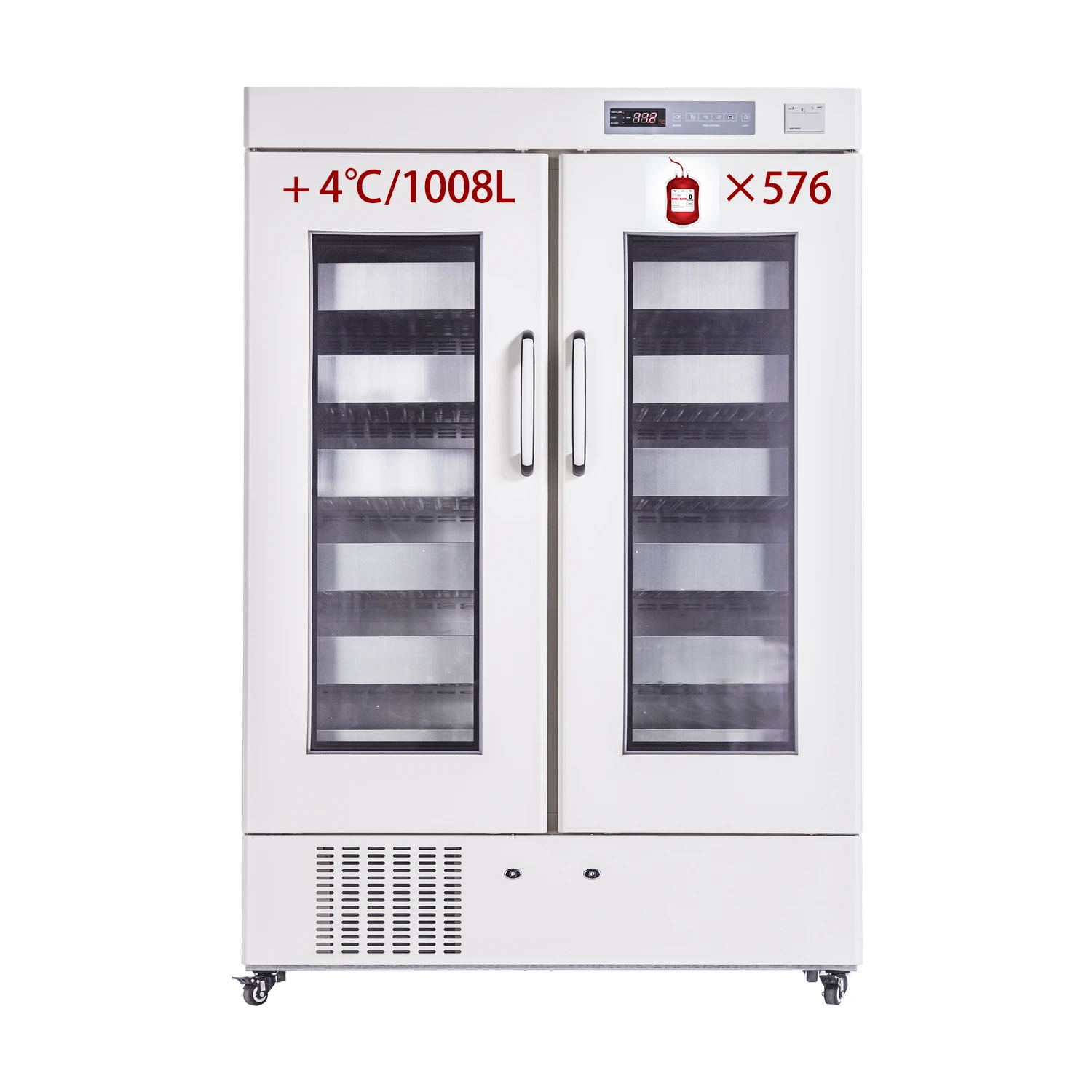 Large Capacity 1008L Double Door 4° Blood Preservation Refrigerator | INNORKOM 1
