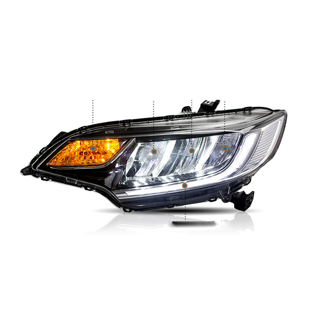Car LED Headlihts Assembly For Honda Fit 2014-2020 Modified RS 2