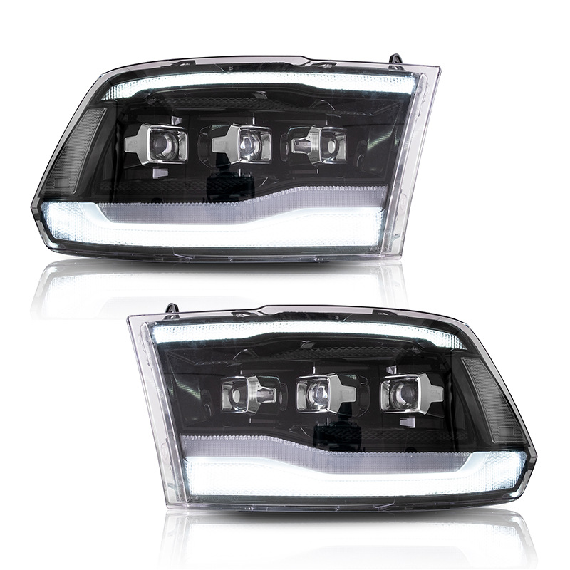 Conjunto de faros LED de automóvil para Dodge Ram 1500 2500 3500 Lámpara delantera 2