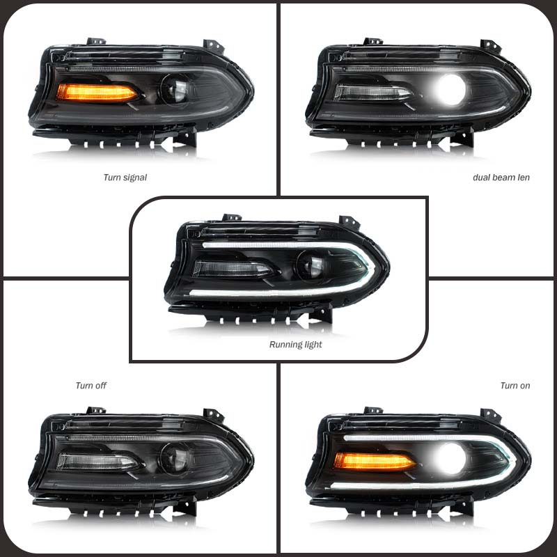 Car Accessories LED Headlights Front Lamp For Dodge Charger 2015 5