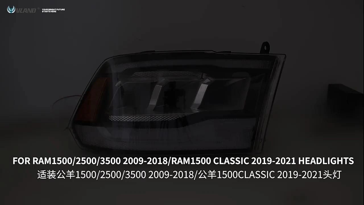 Auto -LED -Scheinwerferbaugruppe für Dodge Ram 1500 2500 3500 Frontlampe 1