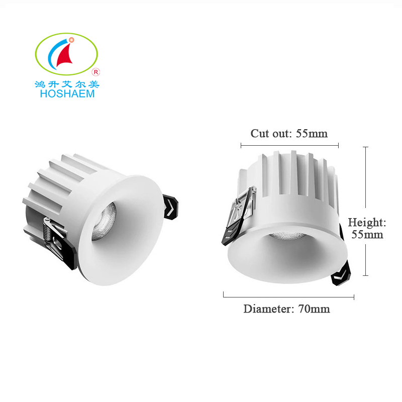 Hongsheng HOSHAEM Invisible Bezel-less Downlight Trimless LED Recessed Spotlight Anti-glare for Aisle Living Room Curved Gypsum Light Manufacturer 2