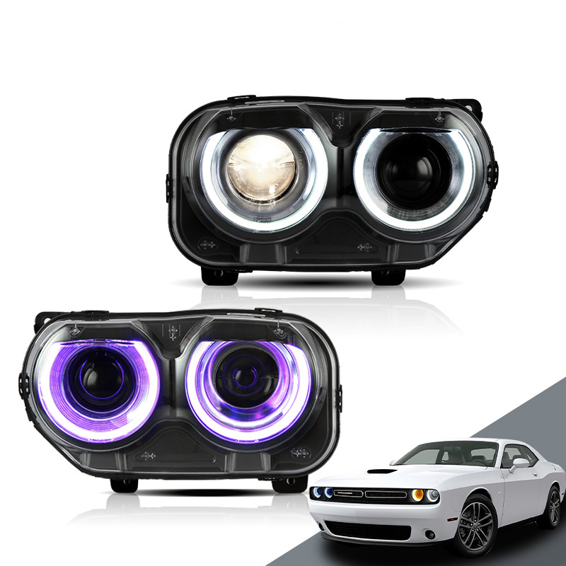 Montagem dos faróis de LED de carro para Dodge Charger Front Lamp 2