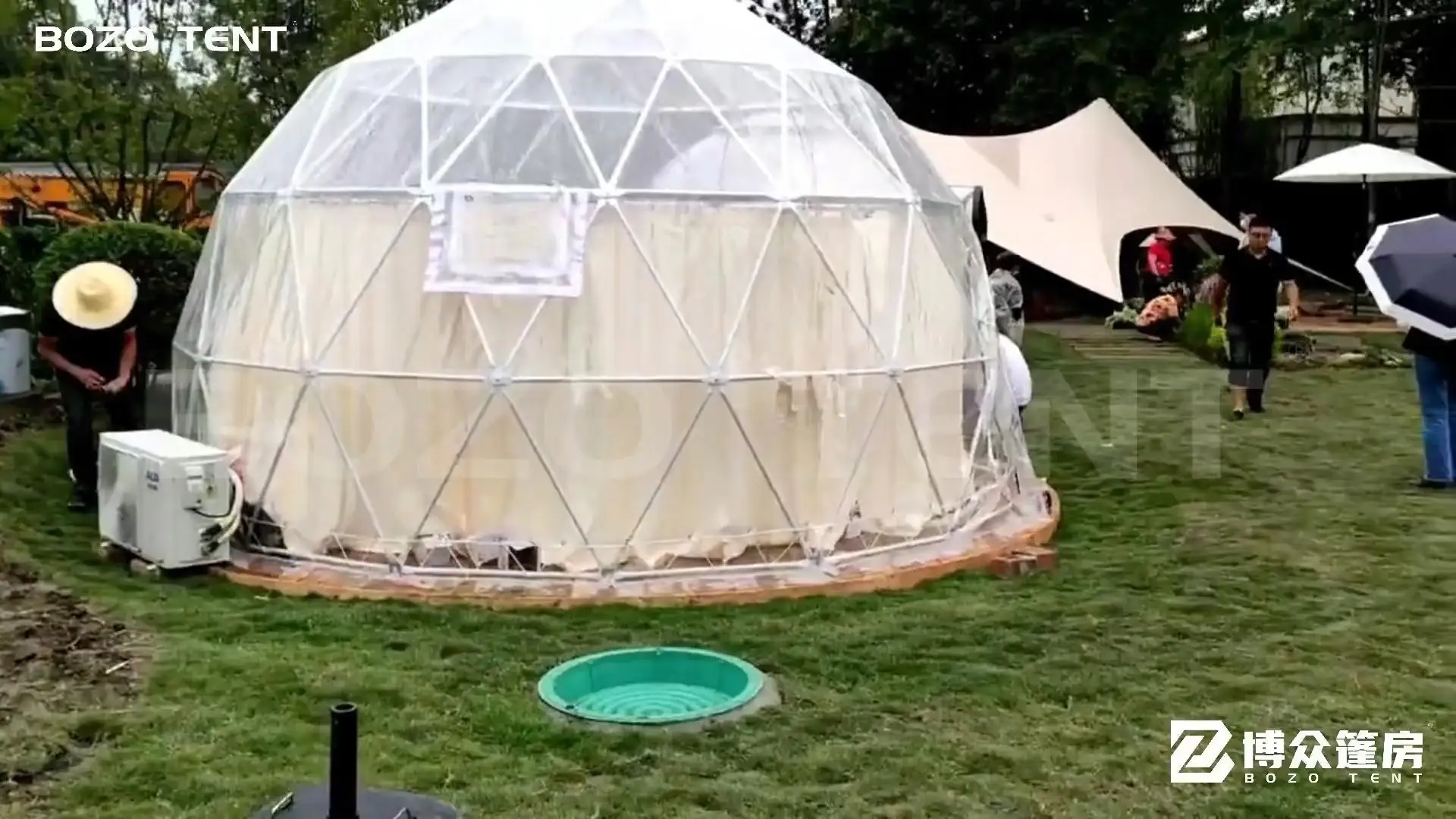 Tienda de campamento de lujo de 6m domingos impermeable - Diseño premium de PVC & para todo clima 1