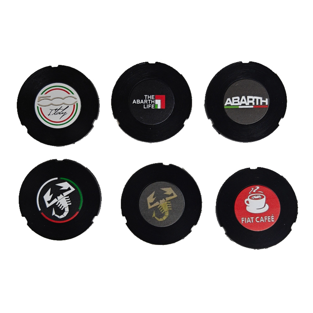 Material de goma 4 piezas colocada de accesorios de almohadilla del soporte delantero y trasero para fiducias ABARTH 500 595 695 Serie 3/4 2017-2023 1