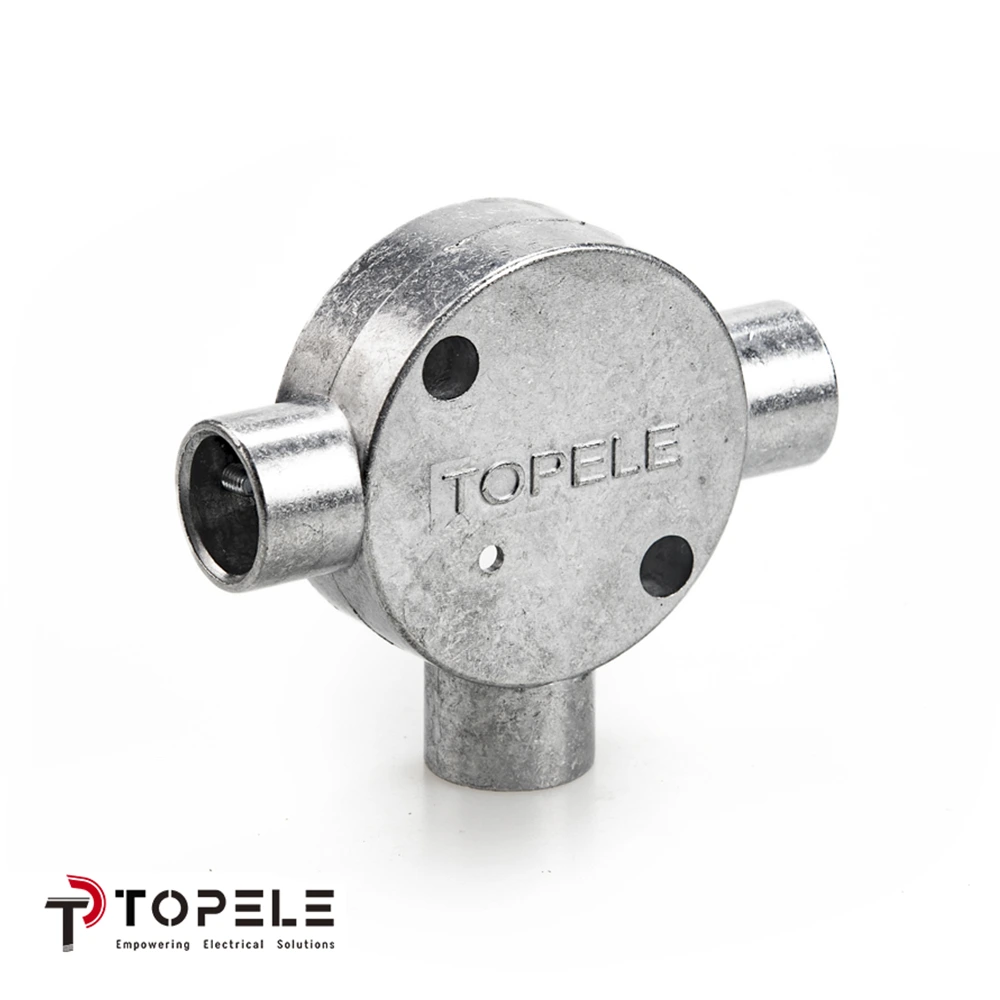Aluminum Tee(3 Way) Circular Box Set Screw 1