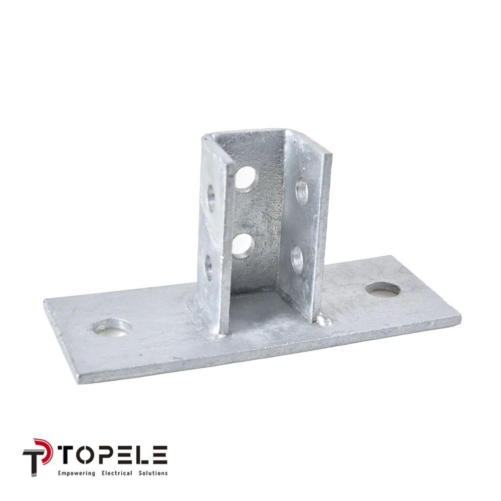 Placa de una base de 4 orificios de un solo canal Unistrut 1