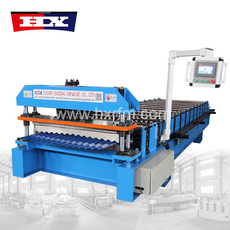 máquina de formación de rollo de techo de metal corrugado 4