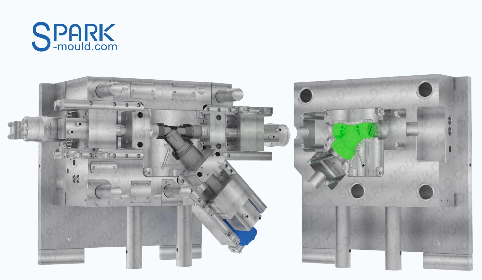 Форма для соединения Y-образного соединения PP с резьбой - Spark Mould 1