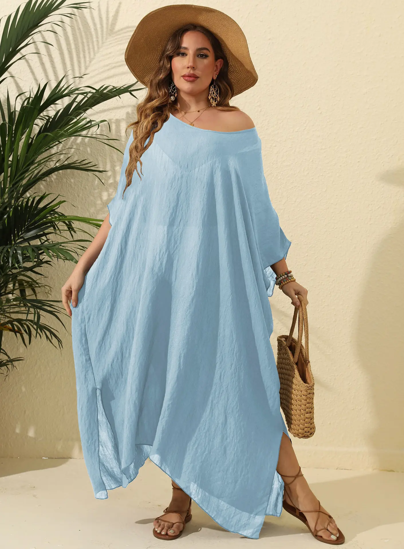 For Home Plus Size Beach Cover Ups for Women by Yimei Garment 5
