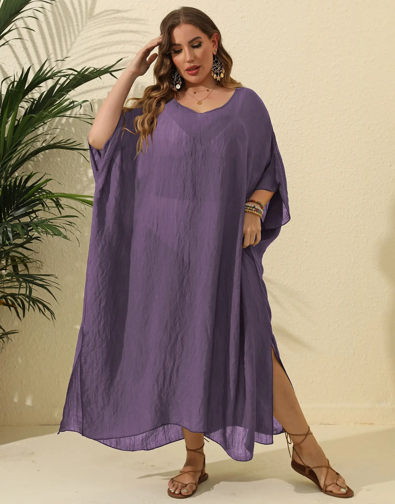 For Home Plus Size Beach Cover Ups for Women by Yimei Garment 8
