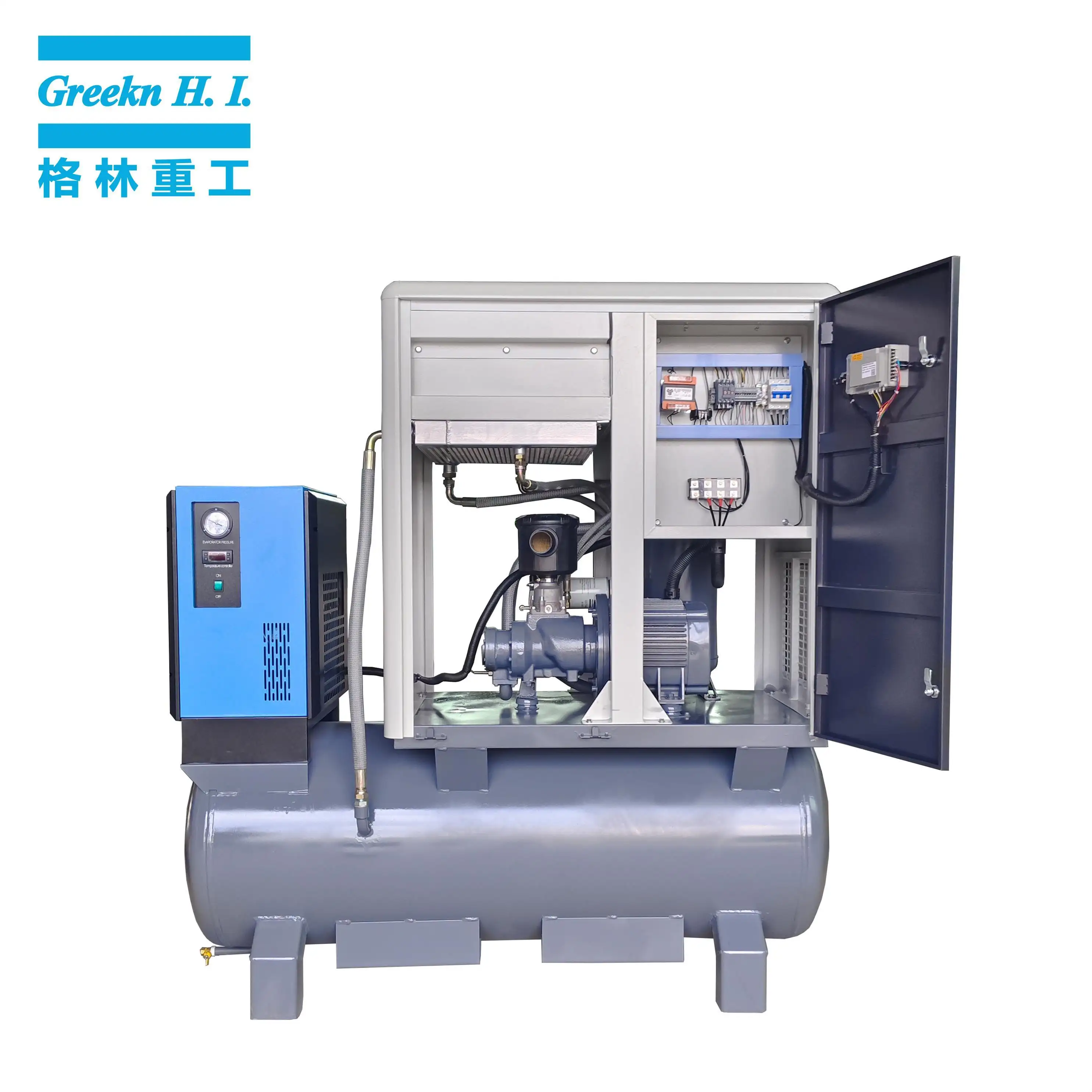 Oil Flooded Rotary Screw Air Compressor by Greeknhi Screw Air Compressor 4
