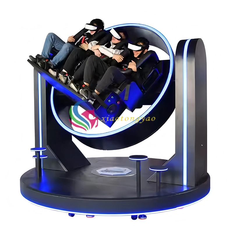 Attrezzatura VR del parco di divertimenti, simulatore di sedia sportiva a 3 posti per montagne russe VR 1