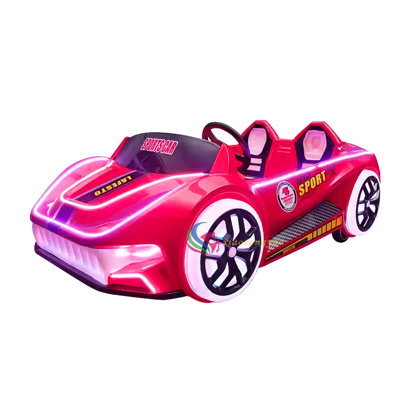 Indoor extérieur, véhicule d'amusement de voiture convertible double électrique, équipement de terrain de jeu pour enfants dans les parcs d'attractions 1