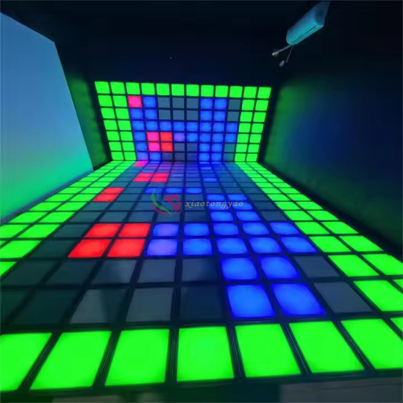 Indoor Activation Game LED Floor Interactive LED Screen Tile Light Game ...