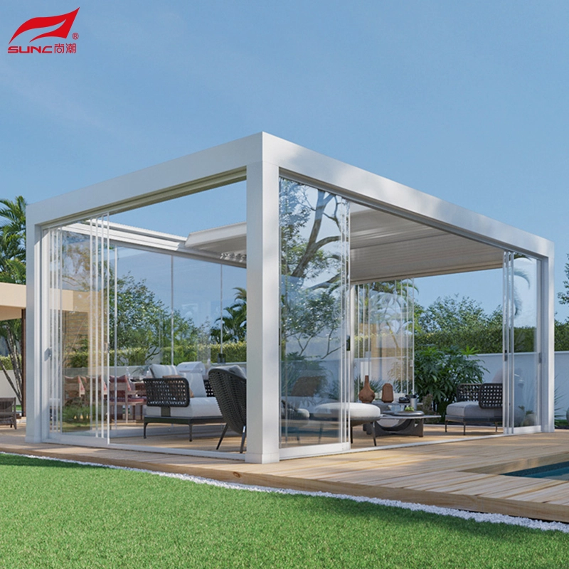 Вулічная выкатная пергола з жалюзі 1